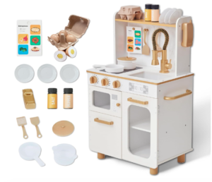 Wooden Play Kitchen Set for Toddlers